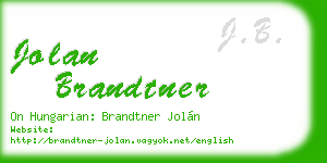 jolan brandtner business card